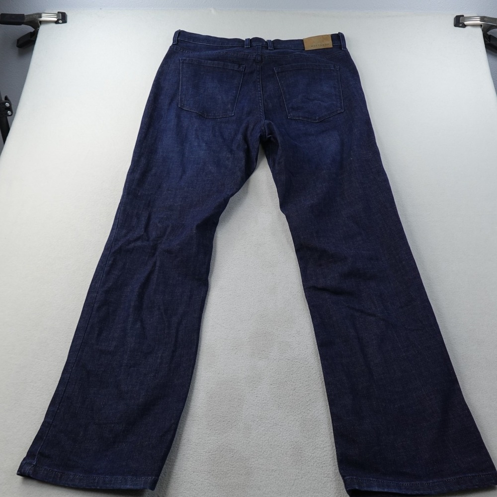 Mott and Bow Straight Crosby Jeans Mens 36 Blue Denim Stretch Dark Wash Pants - Picture 3 of 16